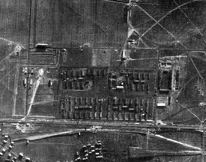 Auschwitz from the air, 1944.