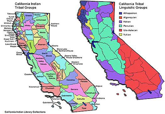 California Indian Tribal Groups. Click to enlarge.